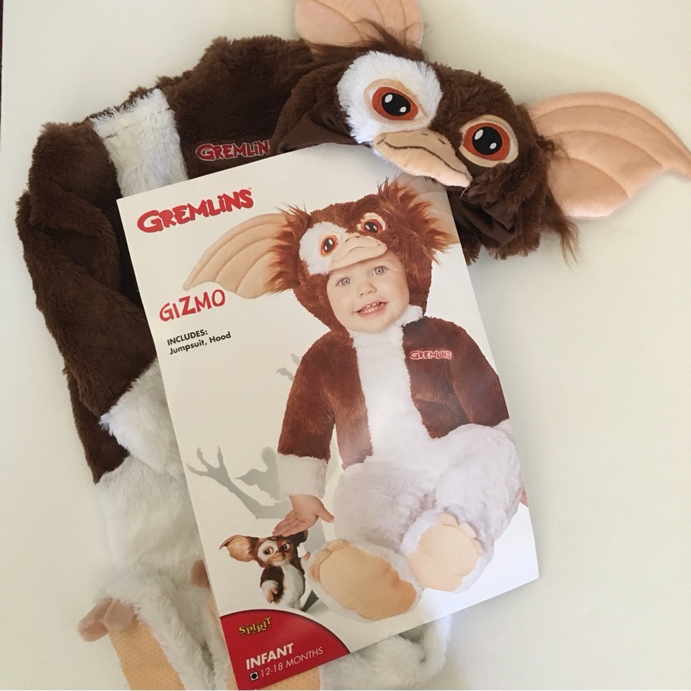 Gremlins Gizmo 12-18M Baby Costume Jumpsuit and Hood | Spirit Halloween